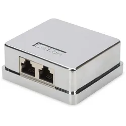 Digitus CAT 6A Konsolidierungsgehäuse 2 Keystone Modul, geschirmt, 2-Port