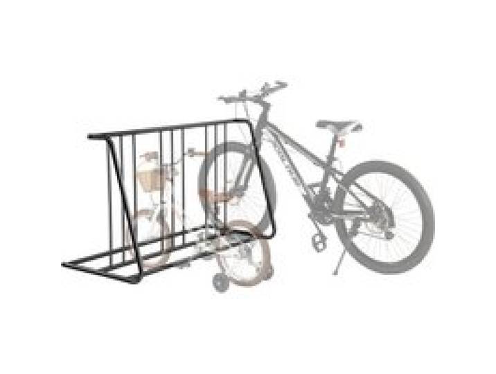 VEVOR 6-Fahrradständer, Freistehender Fahrradhalter Ständer, kompatibel mit 76,2-mm-Reifen, doppelseitiger Bodenfahrradständer aus Karbonstahl, für Gehwege, Garagen und den Innenbereich