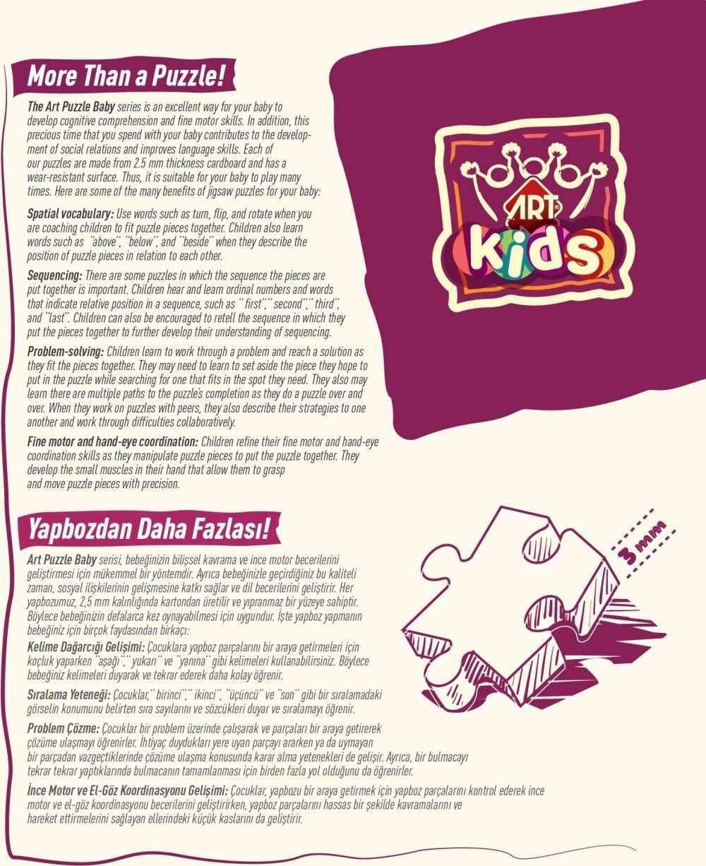 ART PUZZLE Babypuzzel Fruit en groenten (2-4 stukjes)