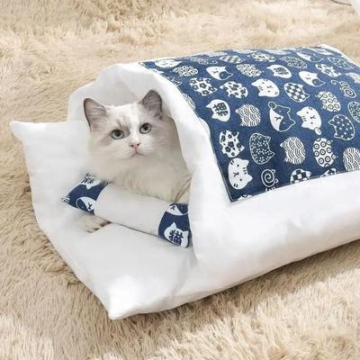 Uplifted Finds "Kawaii ""Cloud Nook"" Sleeping Bag & Pet House blue s"