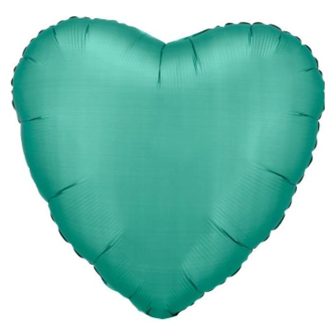 Amscan Folienballon Herz Jade Grün Seidenglanz (5x) (9914105)