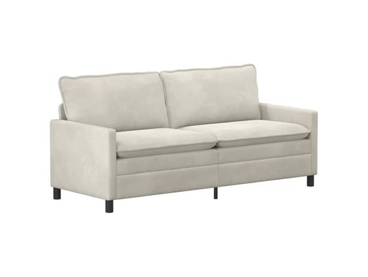 KTHLBRH Sofa-Set, 2-teilig, Samt, cremefarben Robustes Metallgestell, doppellagige Kissen, modernes Design, geeignet für Wohnzimmer