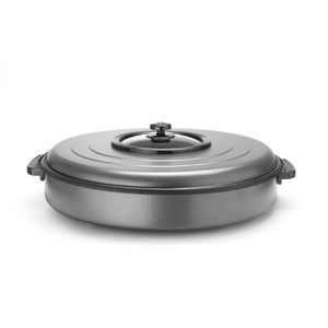 Hendi Elektrische-Pfanne 239605, Partypfanne, Ø 55 cm, 1600 Watt, Aluminium, mit Antihaftbeschichtung, Tiefe: 6 cm