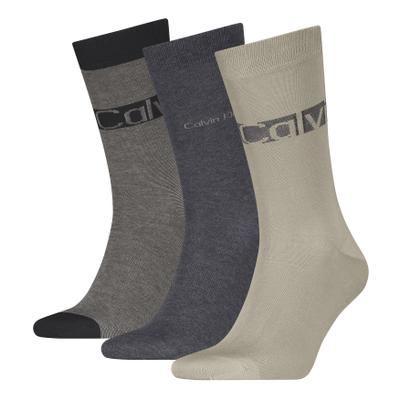 Socken CALVIN KLEIN, Herren, grau (beige), Obermaterial: 63% Baumwolle, 34% Polyamid, 3% Elasthan, Socken Socken