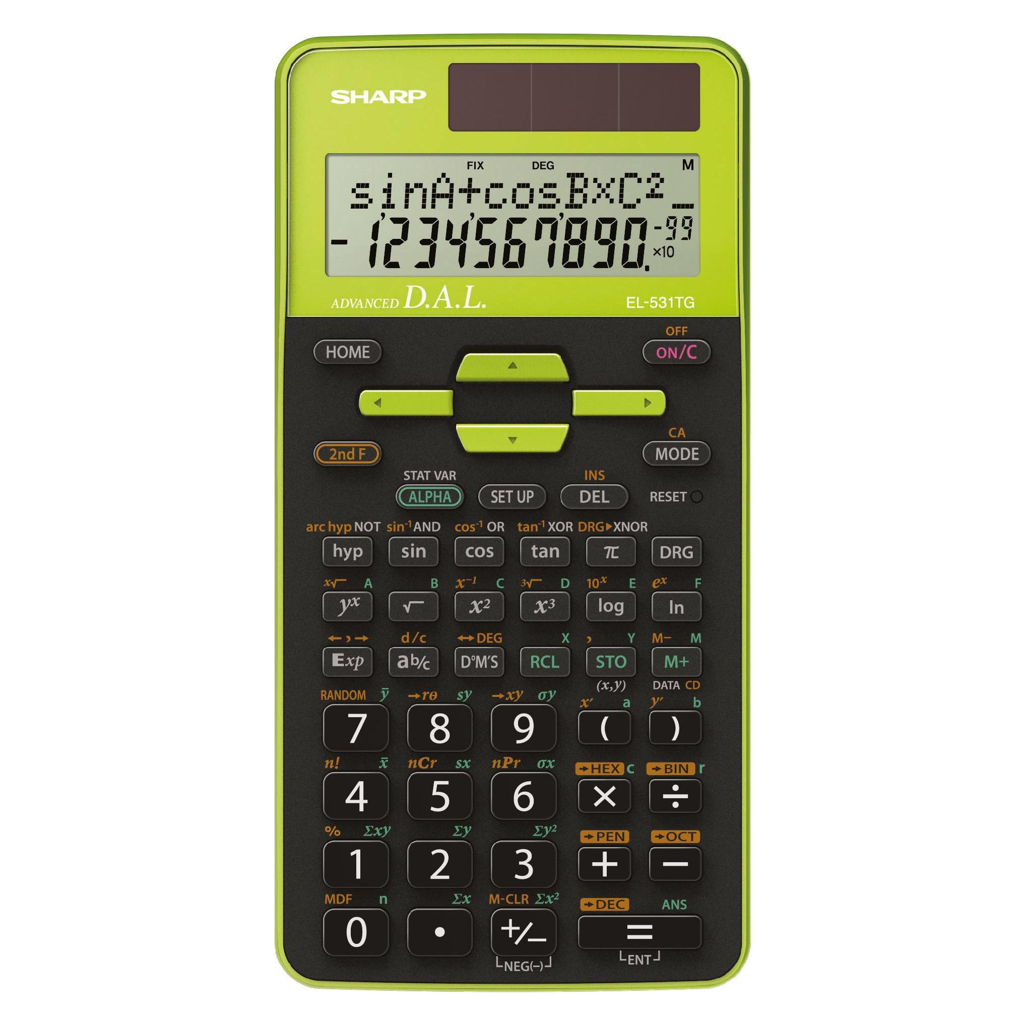 Sharp EL-531TG-GR (Batteriebetrieb, Solarenergie) (EL-531TG-GR)