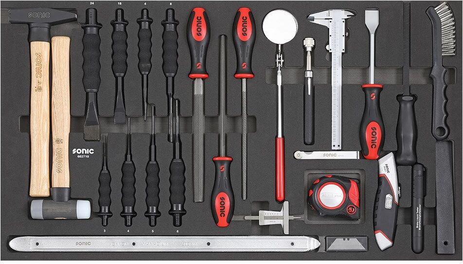 Sonic Equipment Hammer-Satz Hammer- Und Meißelsatz Sfs-L 27-Tlg. 602710
