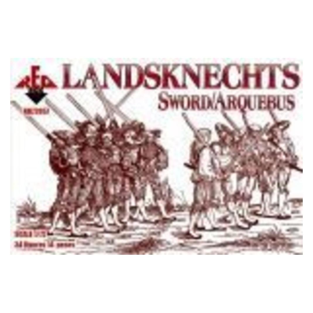 Red Box Landsknechts (Sword/Arquebus) 16th centu (RB72057)