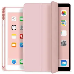 eSTUFF Pencil case iPad 9.7 2017/2018 (Apple iPad 2017 (5. Gen), Apple iPad 2018 (6. Gen)), Tablet Hülle, Pink