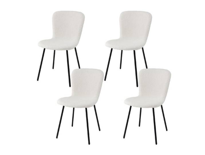 KOMFOTTEU Esszimmerstuhl (4er Set), mit Rückenlehne, bis 150 kg belastbar