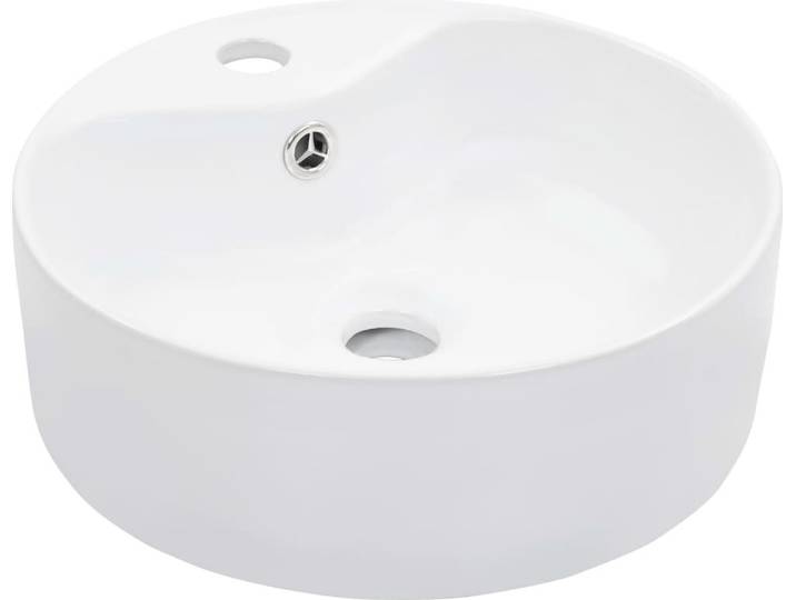 Vidaxl -Waschbecken mit Landung 36x13 cm Keramik Weiß