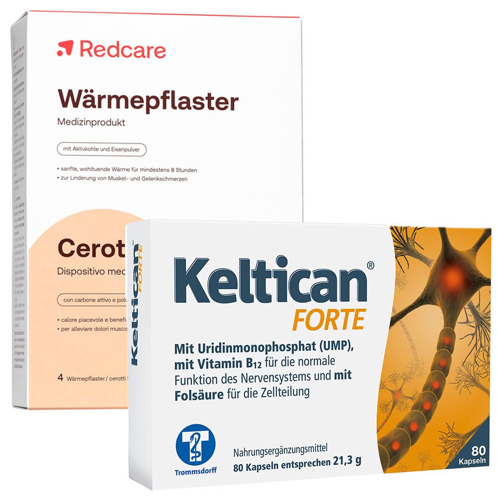 Keltican forte Kapseln & Wärmepflaster RedCare 9,5x13cm 80+4 St