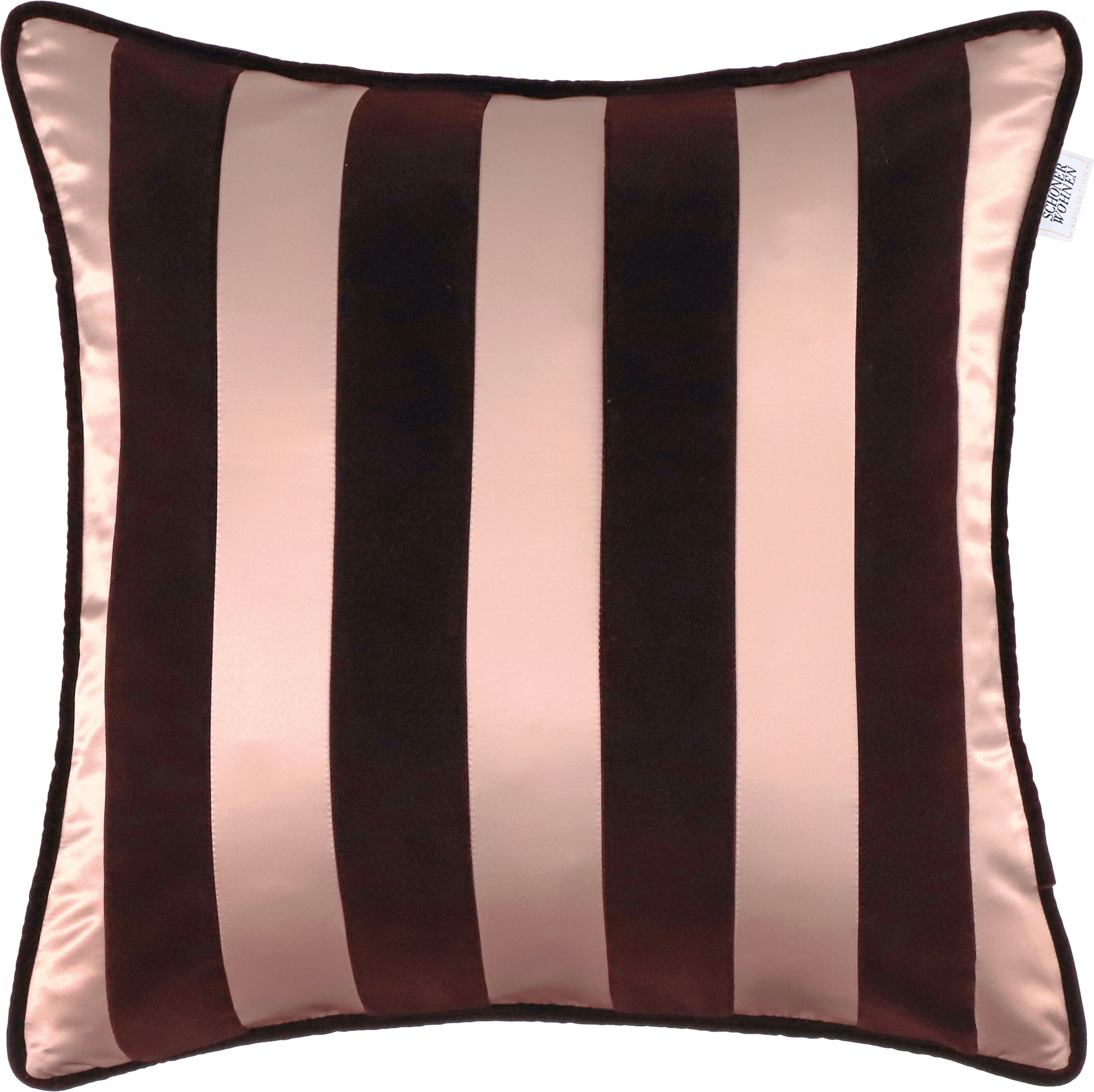 Dekokissen "Avenue", lila (lila, gestreift), B:45cm H:0,5cm L:45cm, Polyester, SCHÖNER WOHNEN-KOLLEKTION, Dekokissen_Sitzkissen_Kissenhüllen, Dekokissen lila, gestreift B/L: 45cm x 45cm, 1 Stk.