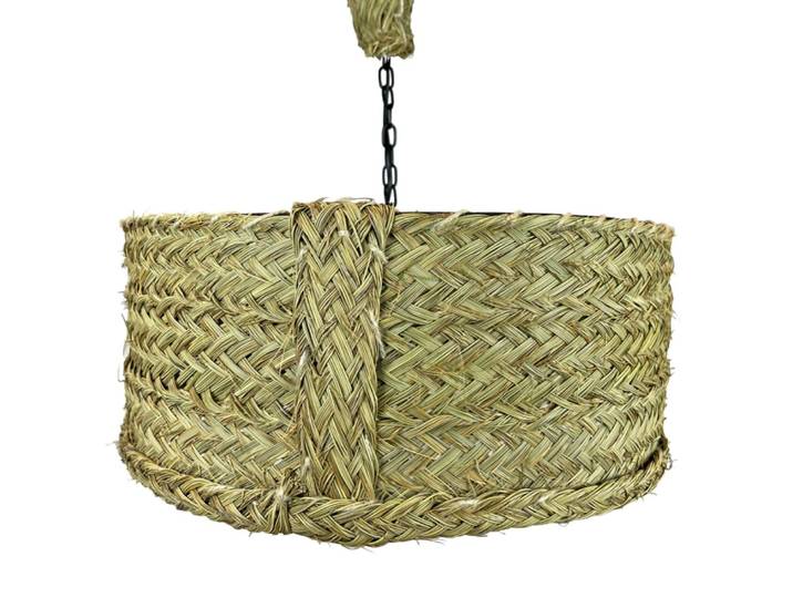 Lampe suspendue ronde en fibres naturelles d.52 cm