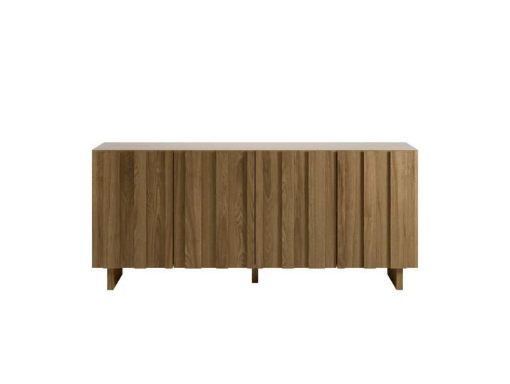 PERLA - Buffet 180cm en MDF Chêne foncé