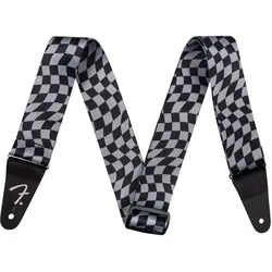 Fender Wavy Checker Poly Strap Gray - Gitarrengurt