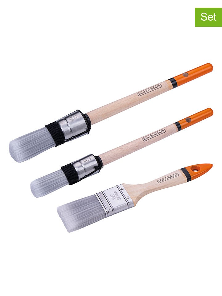 Black & Decker 3er-Set: Malerpinsel in Natur - onesize