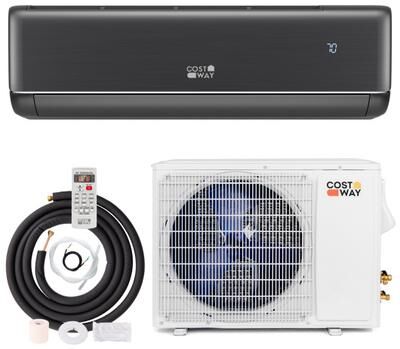 Costway GreyVolt Series Energy Star Certified 18000 BTU 21 SEER2 208-230V Mini Split Air Conditioner and Heater Gray