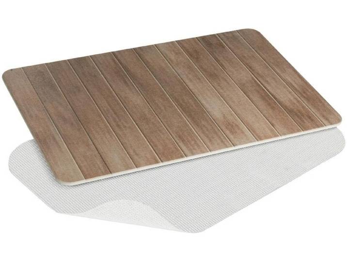 Badematte WENKO Argiri 39 x 60 cm , braun, (39cm x 60cm ), Badematten, Badematte