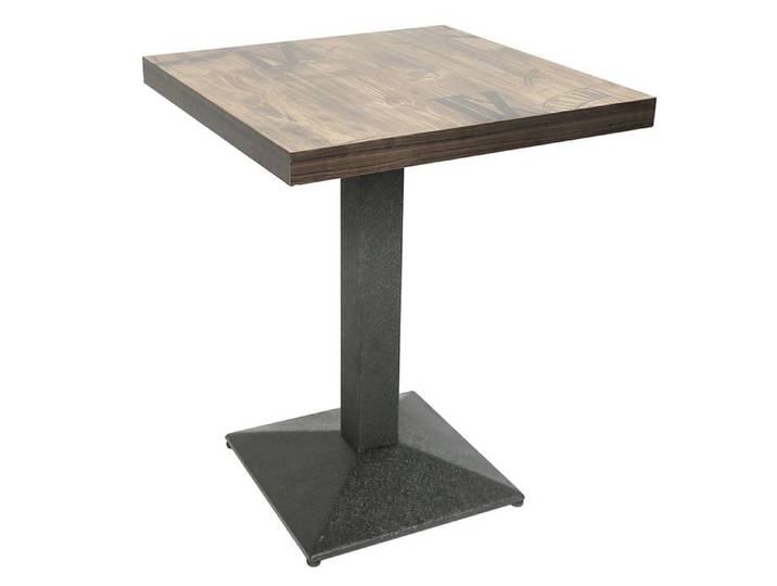 Table de Bistrot Carrée - ERROLVES - style européen/Idéale pour Café Restaurant ou Cuisine / 60 × 60 × 75 CM