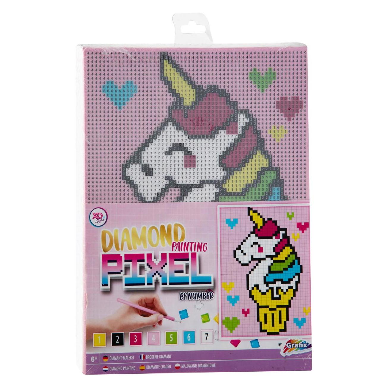 Grafix Pixel-by-Number-Leinwand - Einhorn (211720)