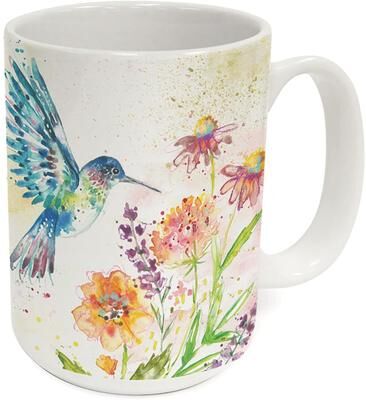 Highland Home Fanciful Flight 15 oz. Ceramic Mug Manufactured in the USA Dishwasher Safe Microwave Safe