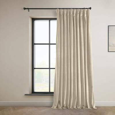 Exclusive Fabrics Signature Plush Velvet Hotel Blackout Curtains (1 Panel) - Luxury Soft Drapery for Light Control & Elegance