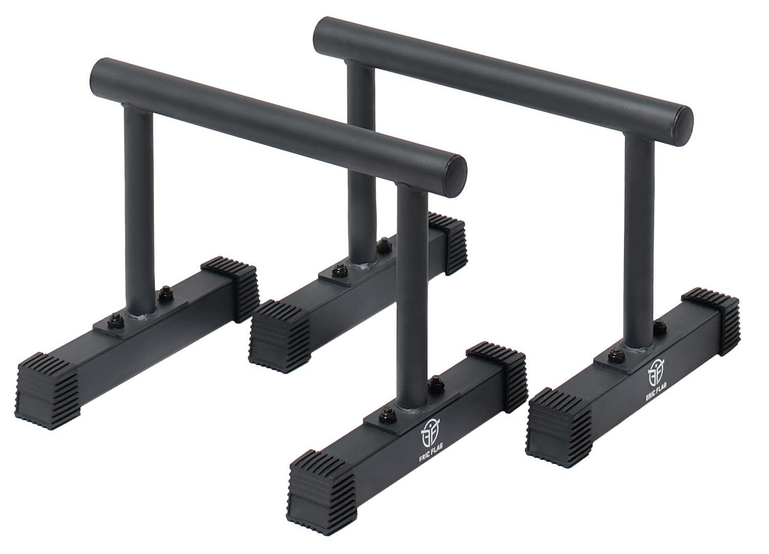 Paralletthölzer für Calisthenics - Schwarz, Stahl - Tragfähigkeit: 250 kg - Abmessungen: 45,5 x 33 x 33 cm