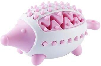 Uplift Treasures Interactive Hedgehog Treat Dispensing Dog Toy pink