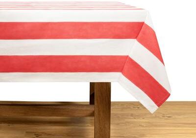 "Couleur Nature St. Tropez Tablecloth - Blue Stripes - 59"" x 59"""
