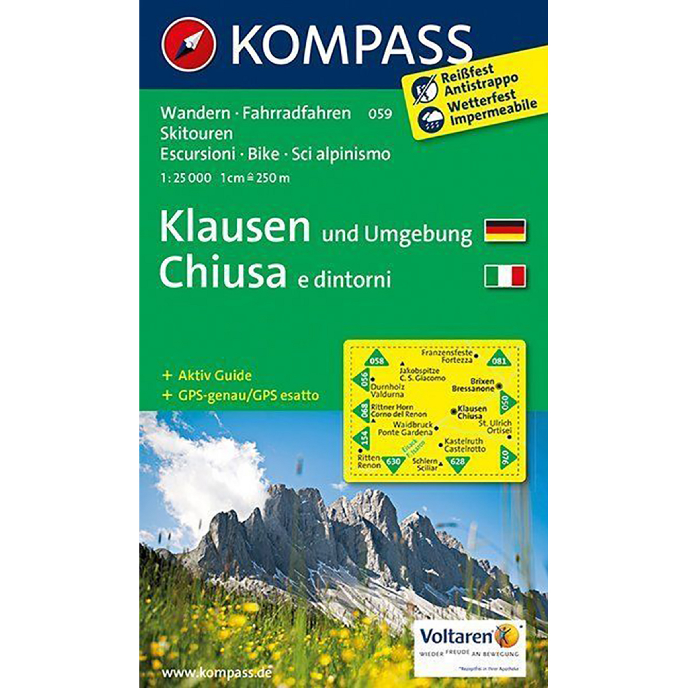 Kompass Verlag WK 059 Klausen und Umgebung Topografische Karten
