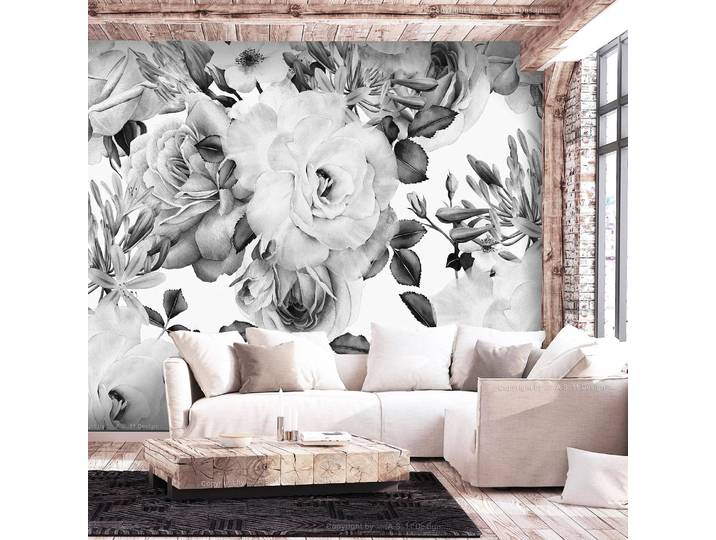 Papier peint Sentimental Garden 450 x 315cm Noir / Blanc 450 x 315 cm