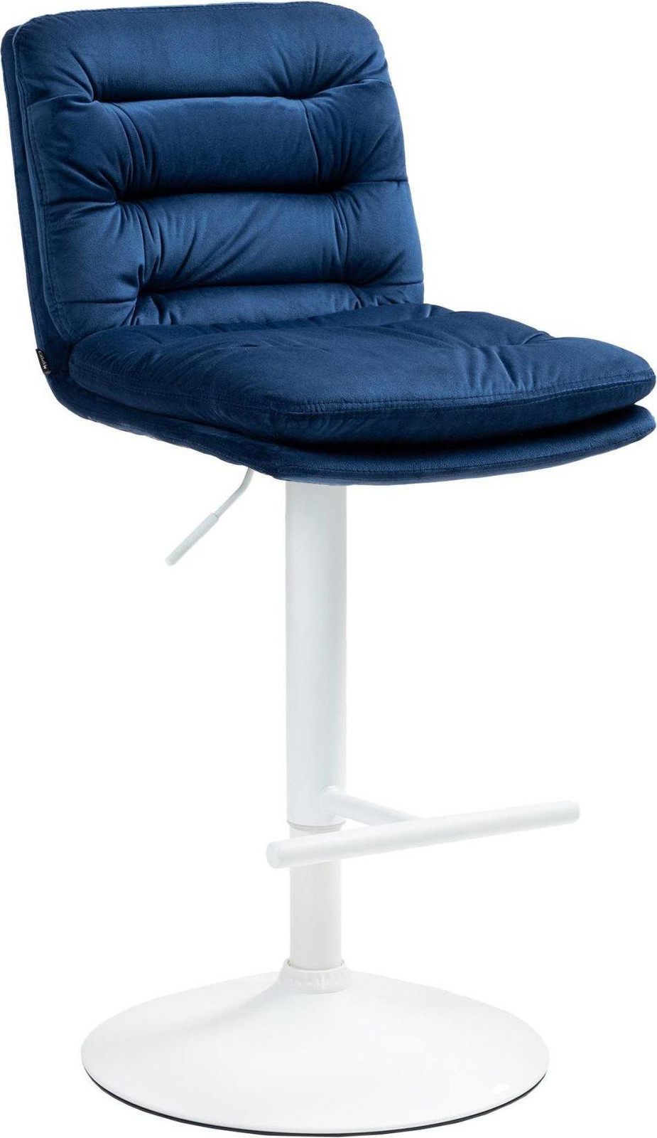 BellaFurn Velvet Bar Pall Blue – Fluweelstoel met draaibaar design