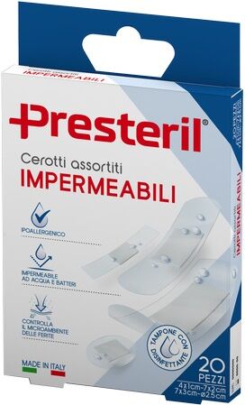Corman Presteril Cerotti Impermeabili Assortiti 4 F.Ti - 20 Pezzi