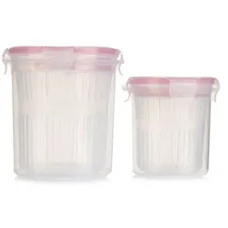 LocknLock 2 Frischhaltedosen mit Sieb-Einsatz 1x700ml und 1x1,4L Gesamtvolumen 2,1L