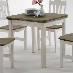 Esszimmertisch in Weiß Grau Kiefer massiv