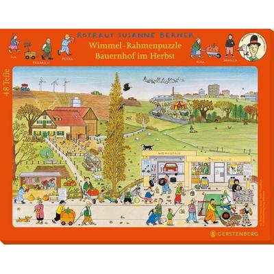 Wimmel-Rahmenpuzzle Herbst Motiv Bauernhof