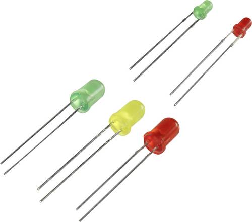 TRU Components VK-84523 LED-Sortiment Grün, Rot, Gelb Rund 3 mm, 5mm