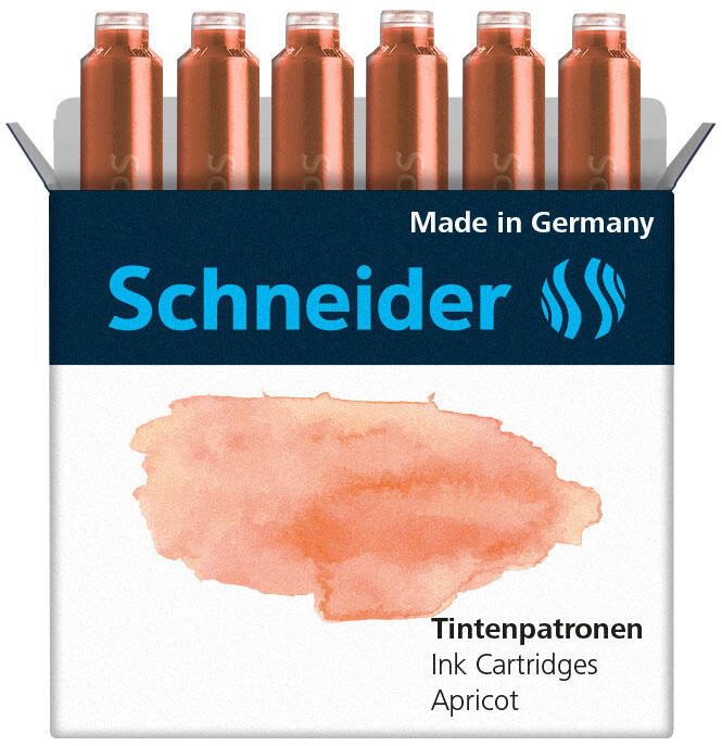 Schneider Tintenpatronen für Füller apricot 166116