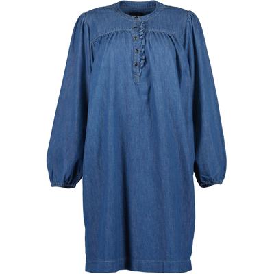 Sommerkleid BLUE SEVEN "Jeanskleid", Damen, Gr. 38, blau (5361, ocean), 100% Baumwolle, normal, Rundhals, Kleider Sommerkleid