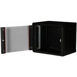 equip Serverschrank (9 HE, 19 Zoll Rack), Serverschrank, Schwarz