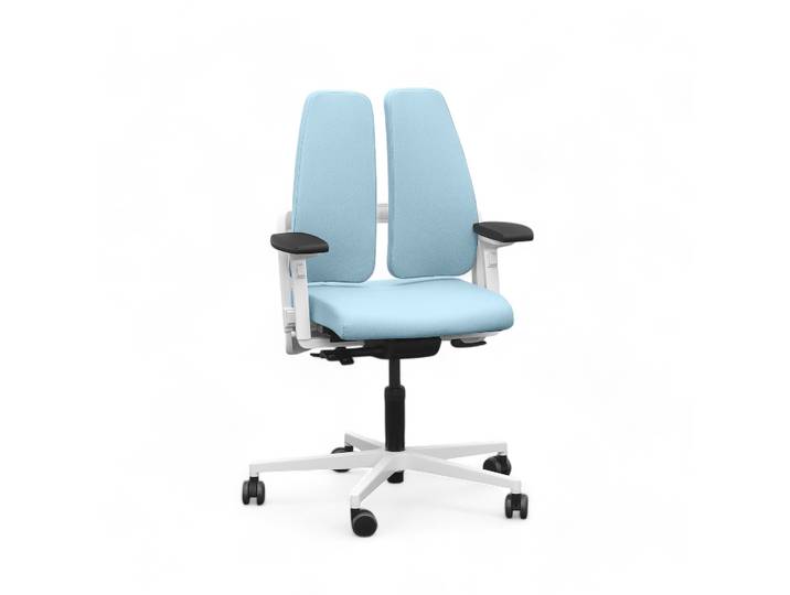 Office chair SitagXilium DuoBack swissmade ergonomic with 4D armrests, Blue, New, Ergonomic chair - ideal for flexible working