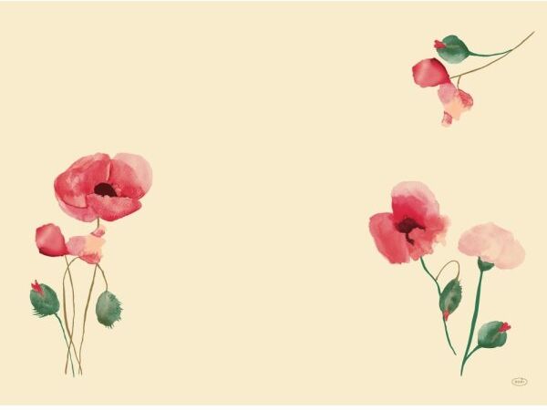 Dunicel Dækkeserviet, 30x40cm, Poppy Charm, 100stk