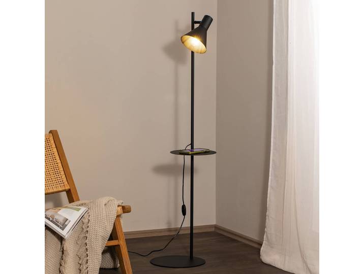 Stehlampe Jump TK Lighting, schwarz, für Wohn- / Esszimmer, Metall, Modern, Stehlampe