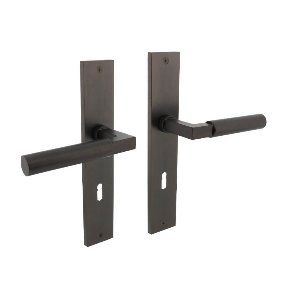Intersteel Deurklink Bau-Stil met sleutelgat 56mm antraciet - 0029.174224