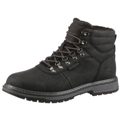 Winterstiefel SKECHERS "CORADO-MEMPHIS", Herren, Gr. 41, Warmfutter, schwarz, Lederimitat, Schuhe Winterstiefel, Schnürstiefel mit Warmfutter, Topseller