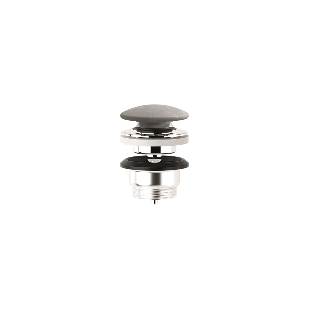 KLUDI-ROTEX Push-Open-Ablaufgarnitur Marble Pietra Grey matt 10470S5-00