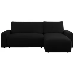 ECKSOFA ARGOS Schwarz Boucle
