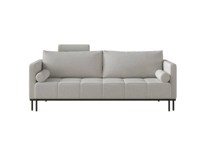 Dreisitziges, ausklappbares Sofa Skilia in Hellgrau, hydrophobes
