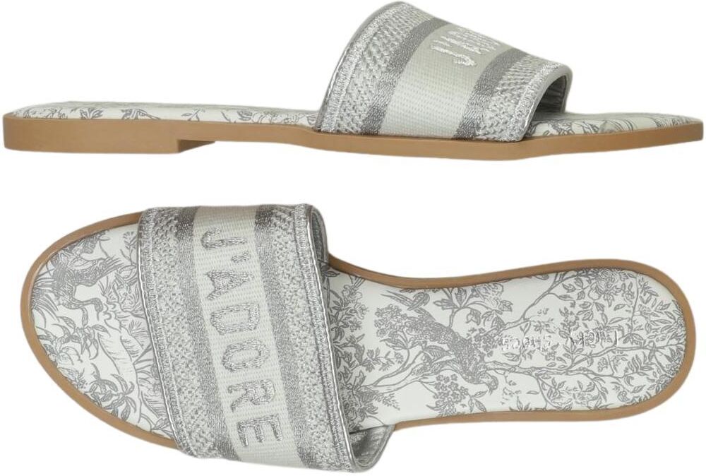Lucky Brand Damen Sandalen, Silber, Gr. EU 40, kein / Etikett - Second Hand