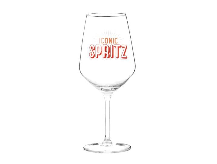 Spritz-Glas aus orangegetöntem Glas